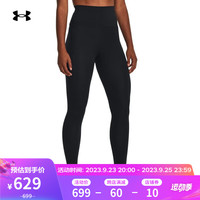 安德玛（UNDERARMOUR）Meridian女子超高腰训练紧身九分柔感裤1382535 黑色001 L