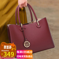 NABLUE 那蓝 牛皮包包女包手提包大容量包中老年时尚通勤单肩包女轻奢百搭斜挎包