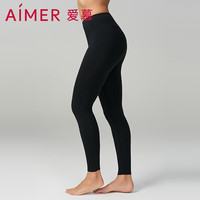 爱慕保暖裤女燚暖衣净痕单层高腰收腹长裤保暖秋裤AM739031 经典黑400 175