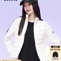 波司登23秋新款卫衣立领轻薄短款鹅绒修身显瘦舒适保暖女士羽绒服B30133702