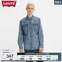 Levi's 李维斯 男士牛仔衬衫经典复古潮流休闲简约时尚百搭 蓝色 L