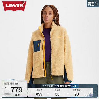 Levi's李维斯23女士仿羊羔绒厚外套撞色拼接时尚复古潮 拼色 XS