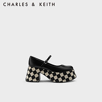CHARLES&KEITH粗跟厚底复古玛丽珍鞋单鞋女CK1-80920027 Multi综合色 36