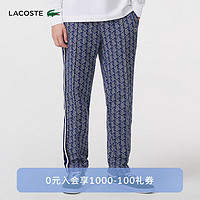LACOSTE法国鳄鱼男装时尚印花长裤XH1440 QIE/蓝色印花 2/165