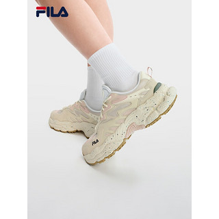 FILA 斐乐蕨草鞋FERN女鞋运动鞋户外老爹鞋反光休闲鞋 桦树棕/珍珠色-BS 38.5