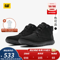 CAT 卡特彼勒 卡特男士舒适出行牛皮防滑工装靴休闲低靴 黑色 41