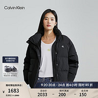 卡尔文·克莱恩 Calvin Klein 鸭绒绗缝立领羽绒服 J222249 BEH-太空黑 S