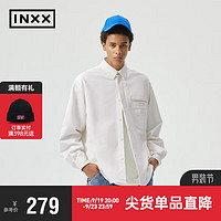 英克斯（inxx）Standby 潮流街头翻领衬衫长袖衬衣XMD3040906 白色 XL