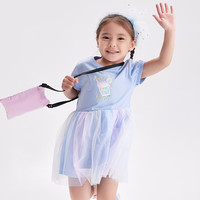 ANTA 安踏 女童连衣裙夏季时尚网纱拼接裙子1-3岁可爱百搭长裙安踏童装