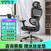 恒林 开普勒X人体工学椅电脑椅坐酷炫黑色+140度后仰逍遥 双背分区+椅背4档升降+3D扶手