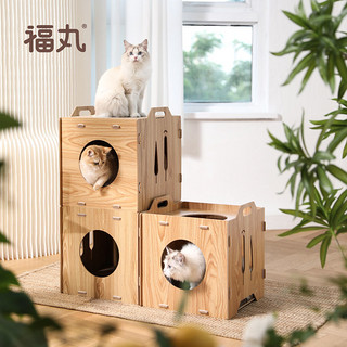 福丸叠叠窝立式猫咪抓板耐用不掉屑瓦楞纸大型猫爪猫玩具一体通用