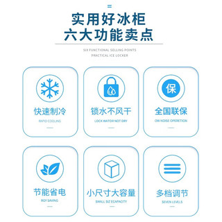 三雪（Sanxue）72升冰柜小型家用双温冷柜租房用商用冷冻柜冷藏冷冻两用迷你 单门单温90L银色