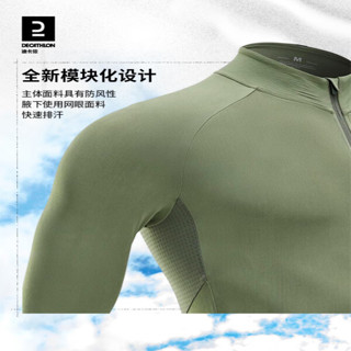 DECATHLON 迪卡侬 公路山地自行车长袖骑行服男士RCR专业上衣衣服OVBAP 黑色 XL