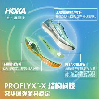 HOKA ONE ONE 男女鞋马赫X竞训公路跑步鞋Mach X速度回弹缓震透气 黑色 / 银色-女 36/220mm