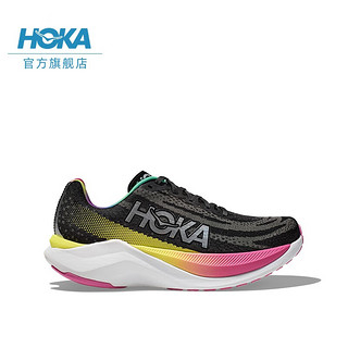 HOKA ONE ONE 男女鞋马赫X竞训公路跑步鞋Mach X速度回弹缓震透气 黑色 / 银色-女 36/220mm