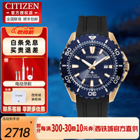 CITIZEN 西铁城 手表男光动能男表防水潜水表夜光不锈钢表带运动腕表 BN0196-01L光动能+防水功能
