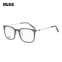 MUISE眼镜架全框板材光学眼镜框男女商务视配镜透明灰MUISE JJD 52mm