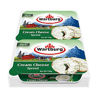 Wartburg 沃特堡 奥地利进口 涂抹奶油奶酪 蒜香口味150g*2两盒装 冷藏 即食 早餐