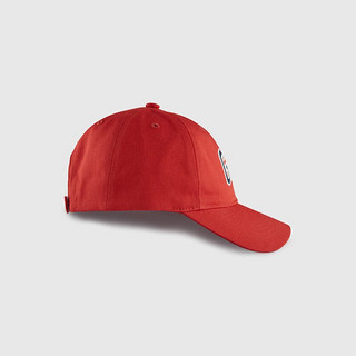 Gap男童秋季2023LOGO拼色棒球帽鸭舌帽824594儿童装休闲帽 大红色 S/M