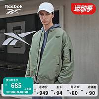 Reebok锐步男女款JKT/PAD美式梭织夹棉棒球夹克 23REF201UGL2 A/S