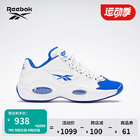 Reebok锐步23男女款QUESTION艾弗森经典复古运动蓝脚趾篮球鞋 100033891 43