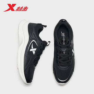 XTEP 特步 男跑步鞋运动鞋轻便减震877419110051 黑/帆白 40