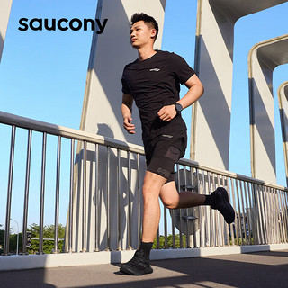 saucony 索康尼 澎湃2防泼水跑步鞋男女减震跑步鞋慢跑运动鞋黑41