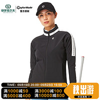 Taylormade泰勒梅高尔夫女修身中高领百搭长袖开衫抓绒夹克休闲运动保暖golf 黑色U21639 S