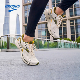 BROOKS 布鲁克斯 20点：BROOKS 布鲁克斯 Ghost 15幽灵 碳中和跑鞋 1103931D161 灰色/绿色/黄花菜 40