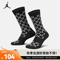 NIKE 耐克 JORDAN EVERYDAY ESSENTIALS 速干中筒运动袜（1 双） FJ6823-010 L