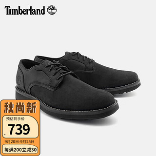 Timberland添柏岚休闲鞋男鞋 秋冬户外轻便防水低帮耐磨商务皮鞋A5MJ8 A5MJ8015黑色  42/8.5