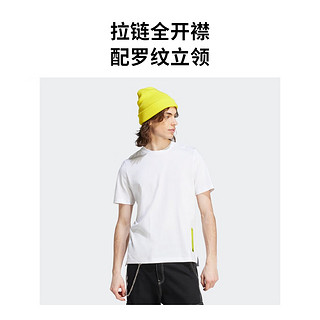 adidas 阿迪达斯 轻运动男装秋印花运动上衣圆领短袖T恤II3478 白色 A/S