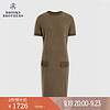 布克兄弟（BrooksBrothers）女士秋绵羊毛圆领短袖连衣裙 B245浅褐色 XL