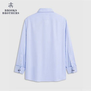 Brooks Brothers BrooksBrothers）男士纯棉修身商务长袖正装衬衫 4000-浅蓝色 14/2/H