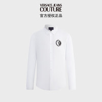 VERSACE 范思哲 Jeans Couture男装 男士V-EMBLEM印花衬衫 白色 48