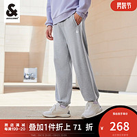 杰克·琼斯（JACK&JONES）冬季男士时尚百搭简约宽松加绒休闲束脚裤男装22341D050 浅灰色 180/84A /LR