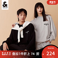 杰克·琼斯（JACK&JONES）秋季男装潮流字母植绒贴布落肩袖棉布上衣运动卫衣长袖男士 黑色-E40 180/100A/L