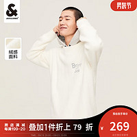 杰克·琼斯（JACK&JONES）秋季男装潮流毛衣字母刺绣舒适上衣毛衫仿马海毛针织衫男 奶白-A42 170/92A/S