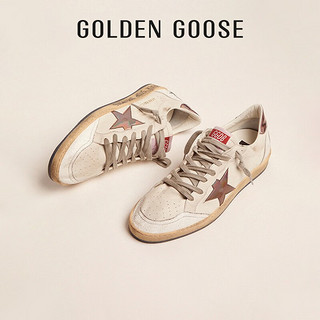Golden Goose男鞋 Ball Star 复古脏脏鞋星星潮流低帮休闲板鞋 米白色   偏瘦脚型选小一码 40码250mm