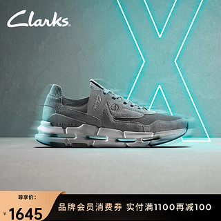 Clarks其乐自然系列男鞋复古百搭防滑透气舒适时尚休闲鞋 灰色 261735407 44