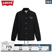 Levi's李维斯23男士银标系列街头潮流翻领外套 黑色 0000 XL