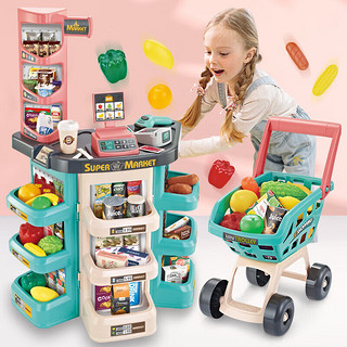 YiMi 益米 儿童玩具收银机过家家超市购物台多功能套装男孩女孩3-4-6岁礼物