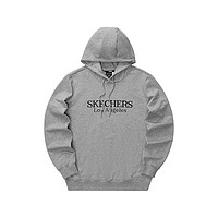 SKECHERS 斯凯奇 丨Skechers男女同款宽松简约刺绣logo连帽卫衣明星同款
