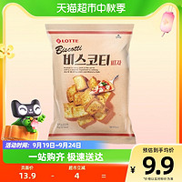 88VIP：LOTTE 乐天 韩国进口乐天披萨味烤面包片70g酥性饼干烤馍片非油炸膨化食品