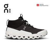 On昂跑秋冬户外青少年防水徒步靴 Cloudhero Mid Waterproof Black/White  黑色/白色 35.5