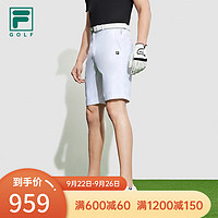 斐乐（FILA） 男子梭织五分裤基础简约高尔夫运动短裤 玉石白-WT 185/92A/XXL