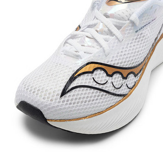 saucony 索康尼 啡鹏3冲金时刻跑鞋男马拉松跑步鞋竞速碳板运动鞋白金40