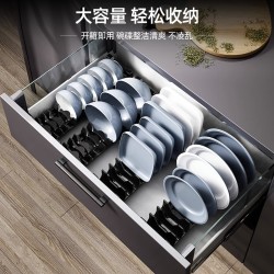 youqin 优勤 橱柜抽屉碗架内置家用厨房收纳盒碗碟沥水架餐具盘分隔置物架