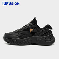 FILA FUSION斐乐潮牌CONCH II男鞋复古潮鞋2023冬款海螺鞋跑步鞋 鱼子灰/暗墨绿-CP 39