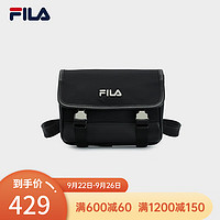 斐乐（FILA）女包挎包2023冬时尚休闲单肩包斜挎包便携小包 正黑色-BK XS